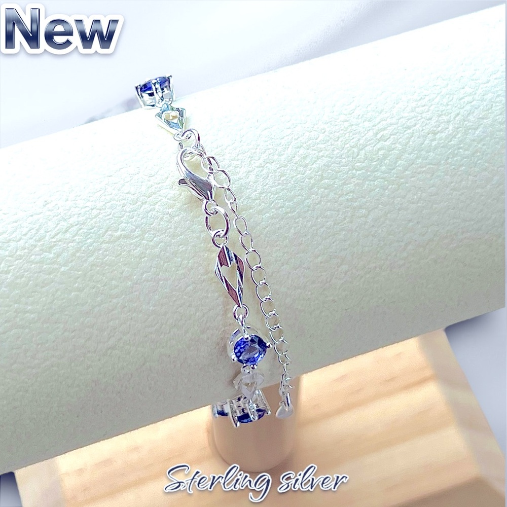 New .925 Sterling Silver Purple Amethyst Bracelet - Picture 11 of 14